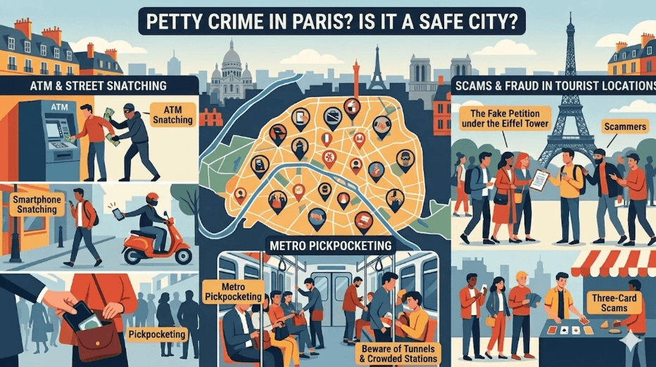 Safety Tips for Tourists in Paris: Common Scams and Petty Crime to Avoid